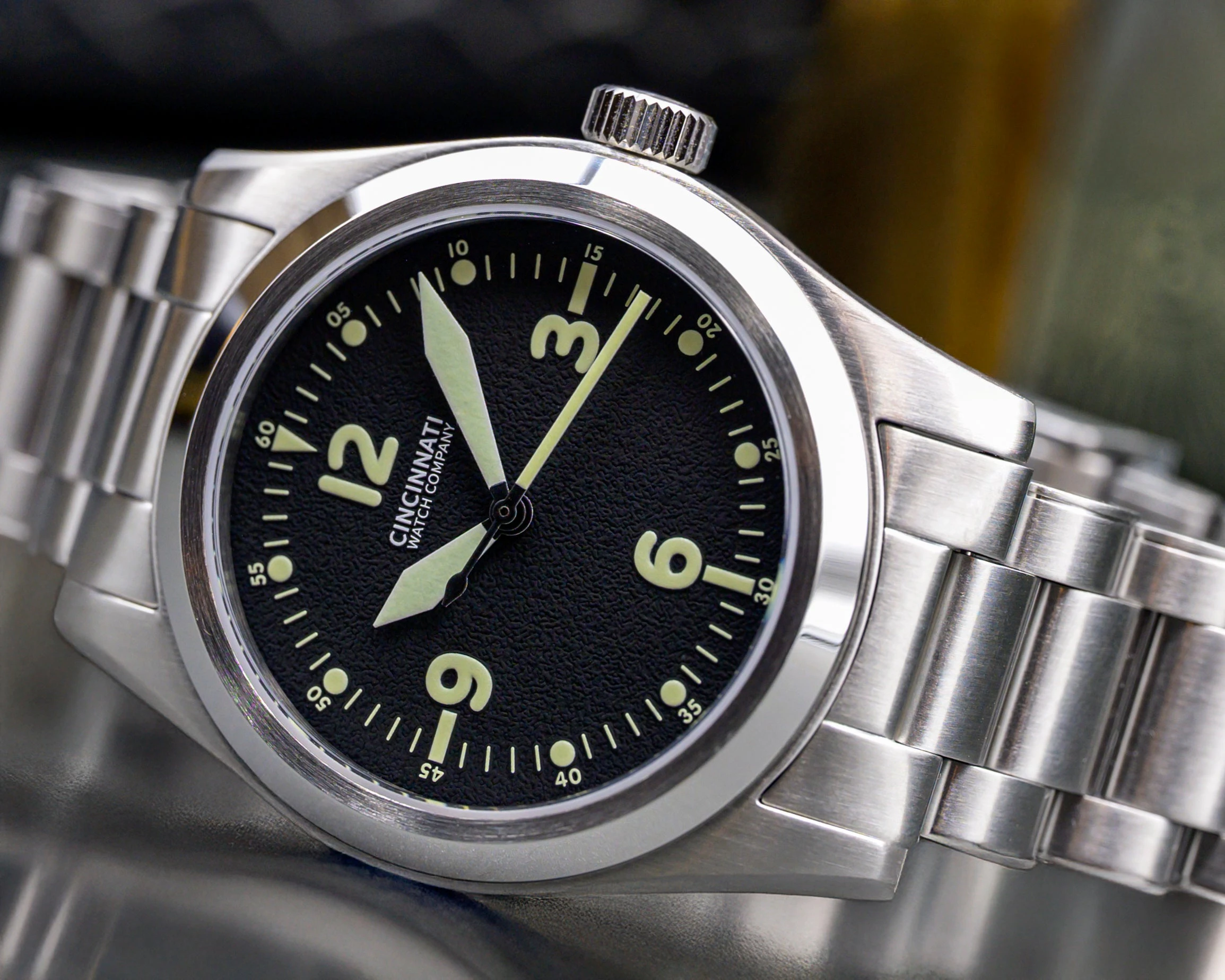 Cincinnati Watch Company P-40 A-11 Pilot Black Automatic