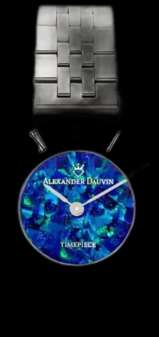 Alexander Dauvin Le Petite Ridge Blue Opal Watch – 28mm