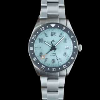Alexander James Watches A4 Prelude 37 GMT Light Blue