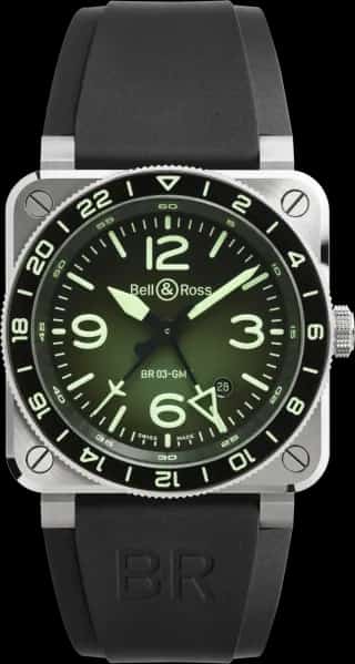 Bell & Ross BR-03 GMT Green Lum