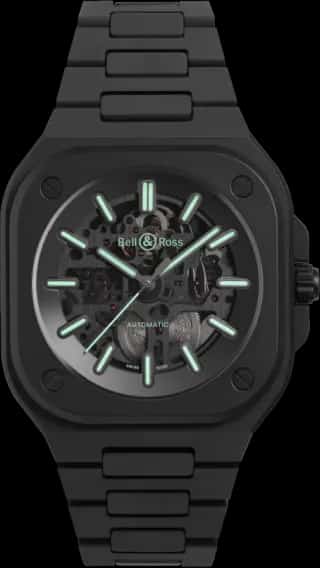 Bell & Ross BR-05 Skeleton Black Lum Ceramic