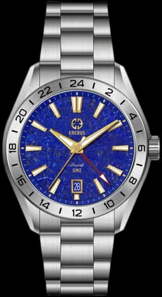 Erebus Watches ASCENT 40 GMT Lapis Gilt