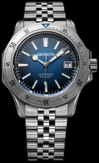 Geckota Sea-Hunter Dive Watch Marine Blue Steel Edition