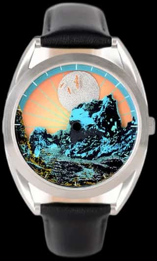 Mr Jones Watches Silver Moon Over Cuillin Skye