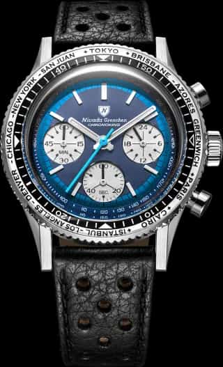 Nivada Grenchen CHRONOKING RACING BLUE LAGOON