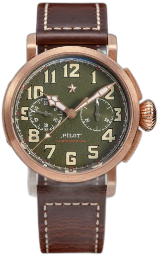 Sugess Pilot Master S409 Bronze Chronograph