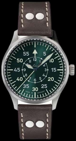 Santurce Laco Flieger Pro - Karlsruhe PRO Customized Green Dial Leather Strap