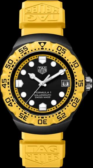 TAG Heuer Formula 1 Solargraph Black DLC Yellow Limited Edition