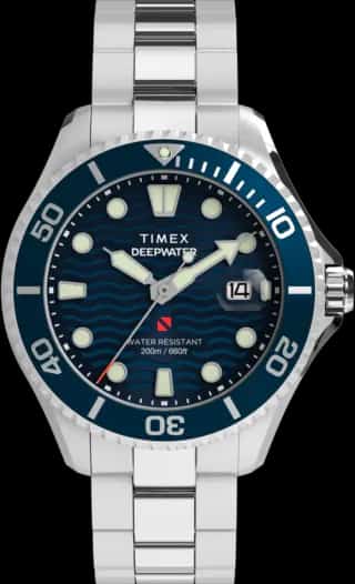 Timex Deepwater Meridian 200 44mm Stainless Steel Bracelet Watch