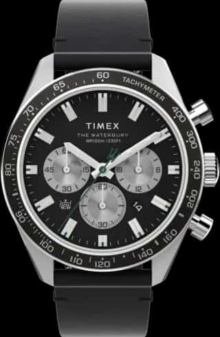 Timex Waterbury Chronograph 41mm Leather Strap Watch