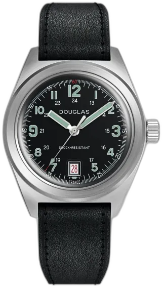 Wolbrook Black Leather Strap