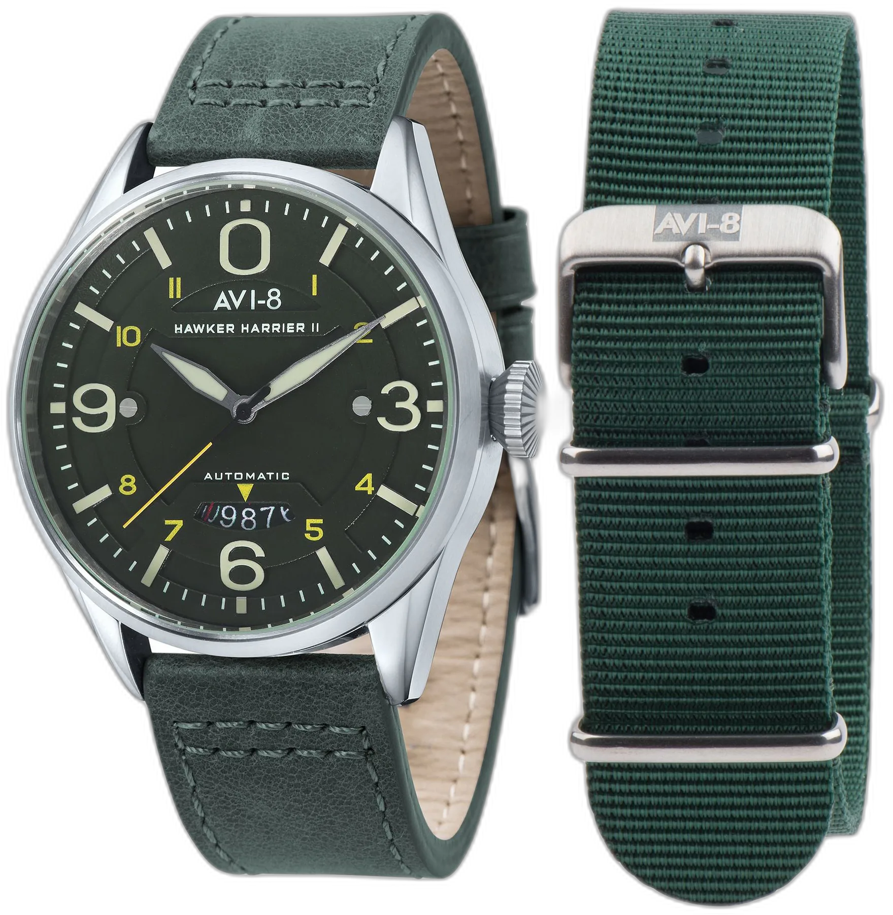 AVI-8 Moss Green — alternative to Hamilton Khaki Aviation Pilot Pioneer Mechanical