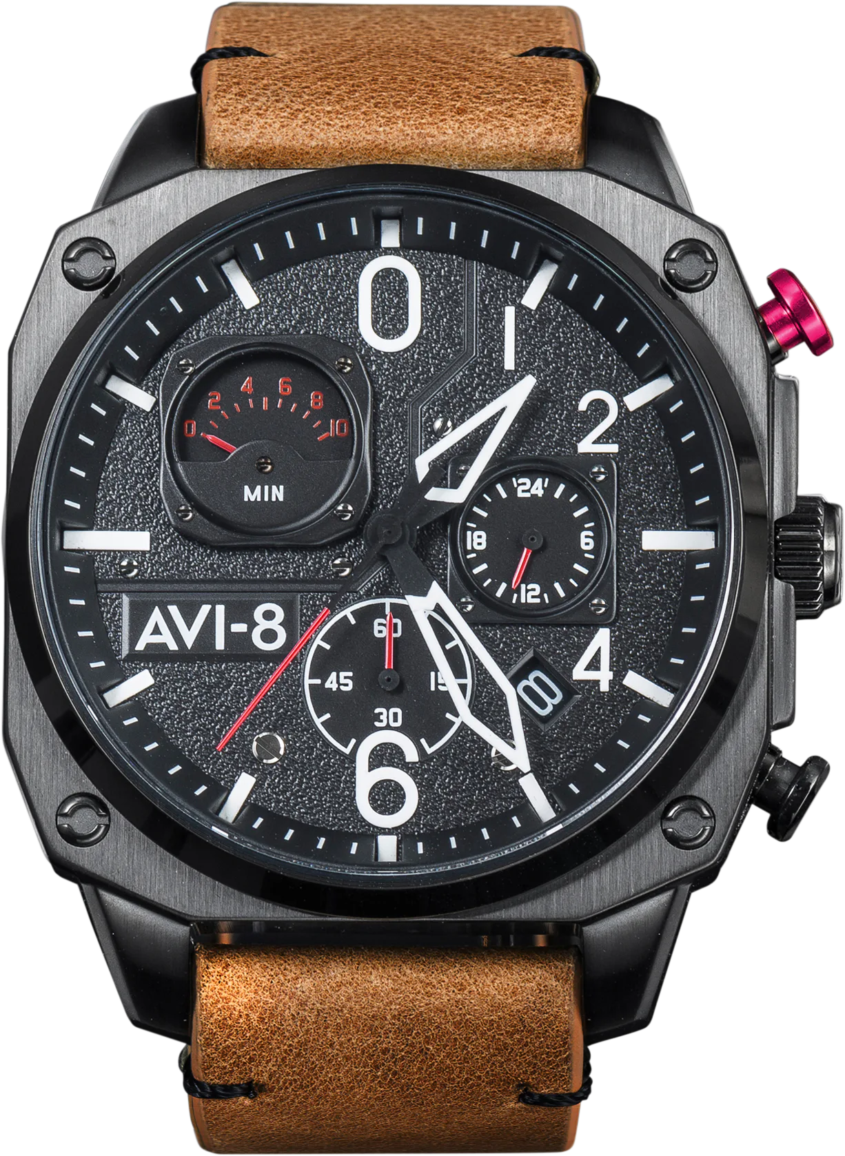AVI-8 CHARCOAL EMBER BROWN — alternative to Tissot Supersport Chrono