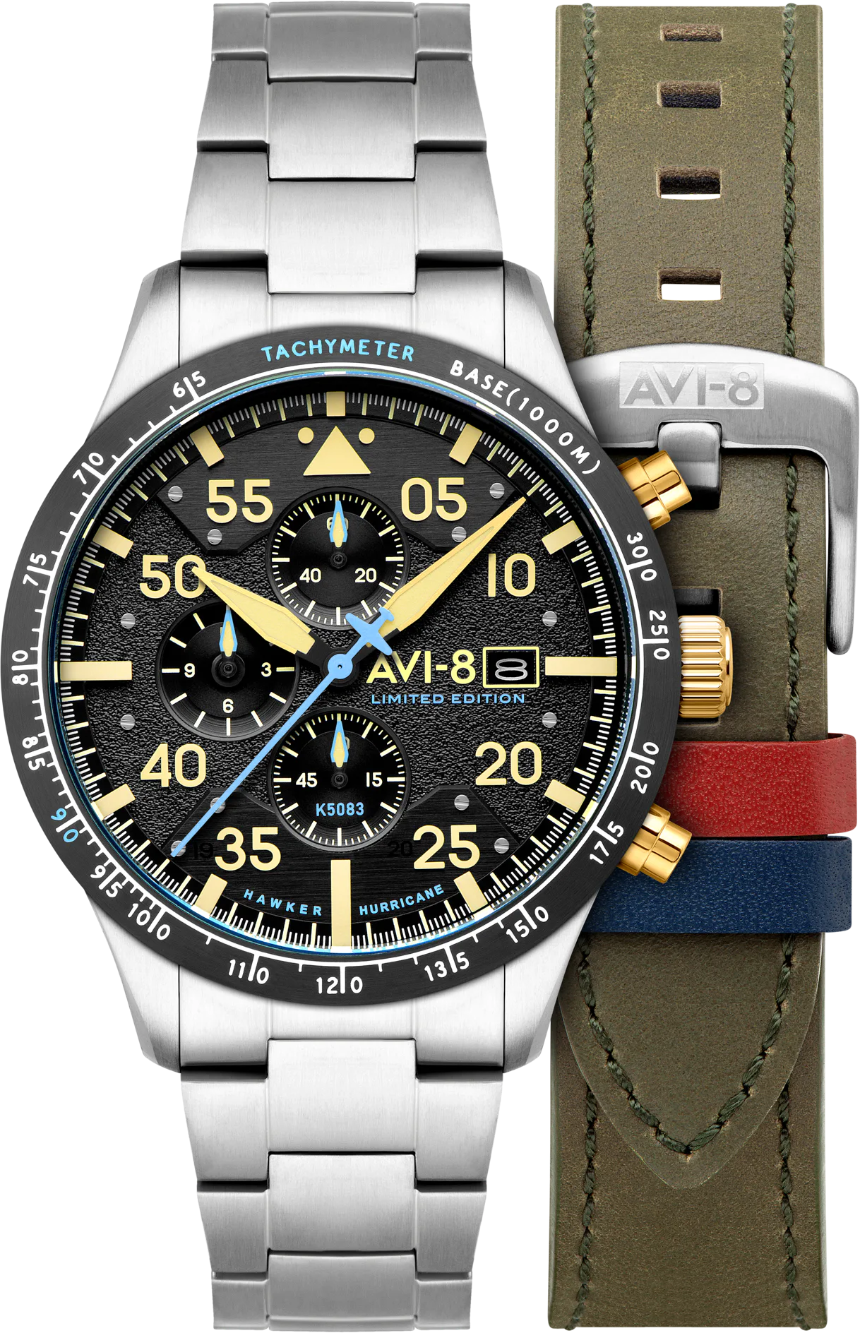 AVI-8 Thunder Black — alternative to Tissot Supersport Chrono
