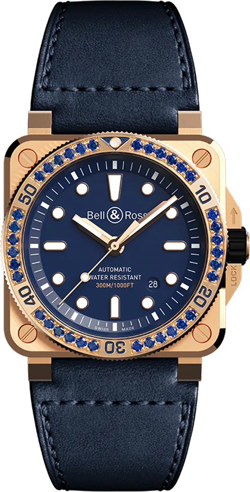Bell & Ross BR 03-92 DIVER BLUE BRONZE SAPPHIRE BEZEL — alternative to Tudor Pelagos FXD
