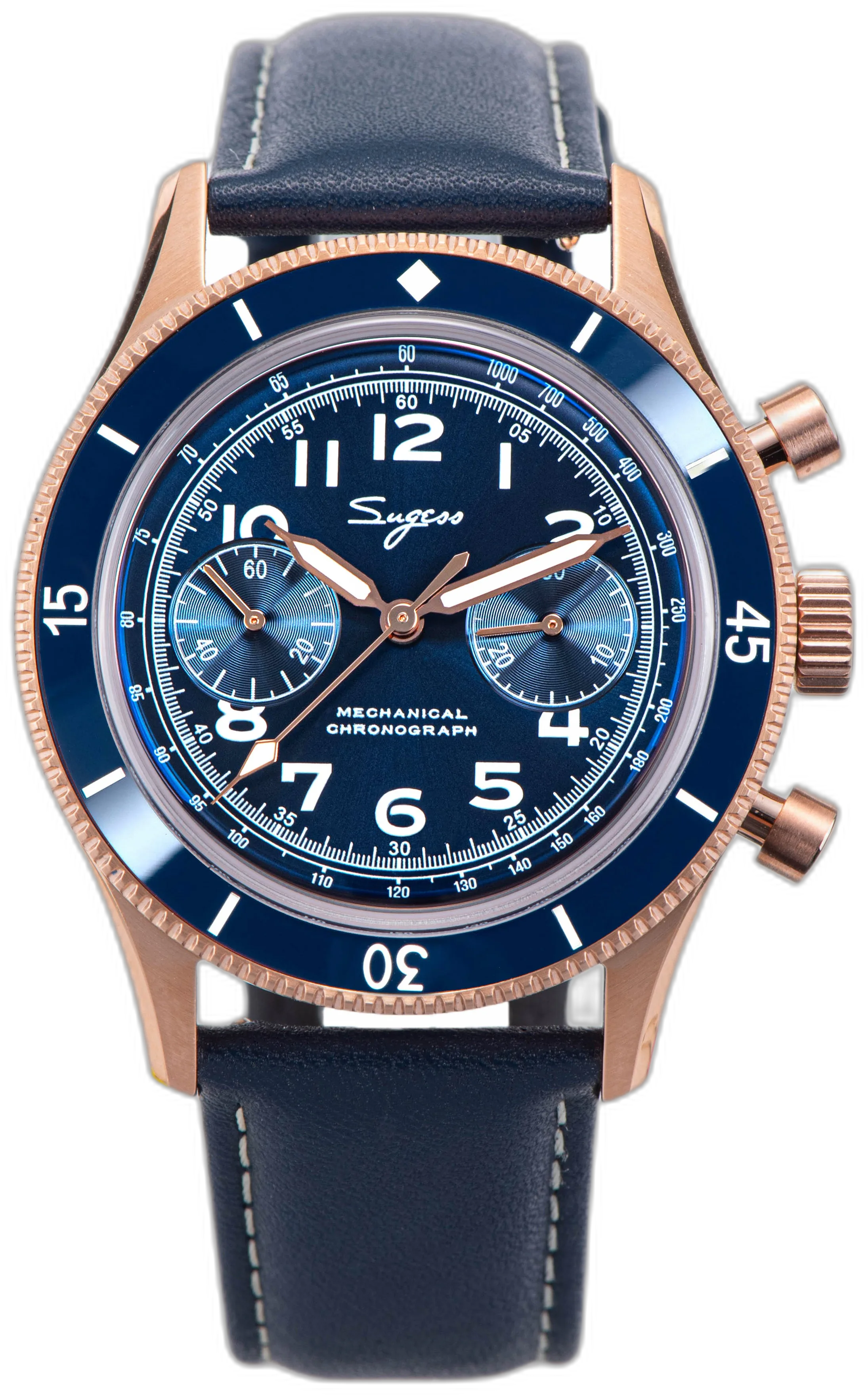 Sugess Chrono Heritage S423 — alternative to Nivada Grenchen Chronoking Vintage Valjoux