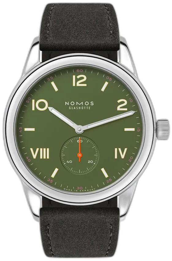 NOMOS Glashütte Club Campus 38 all olive — alternative to Christopher Ward The Twelve 660