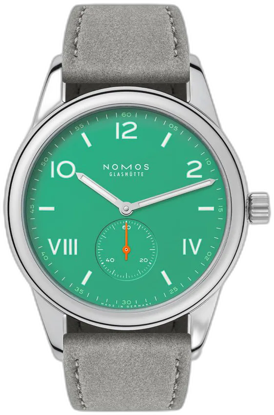NOMOS Glashütte Club Campus 38 electric green — alternative to Christopher Ward The Twelve 660