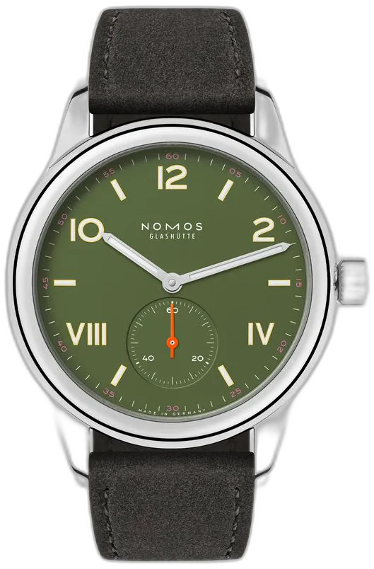 NOMOS Glashütte Club Campus all olive — alternative to anOrdain Model 2