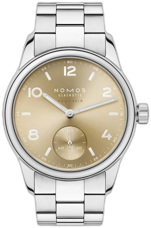 NOMOS Glashütte Club Sport neomatik 34 gold — alternative to Lorca MODEL No.1 GMT