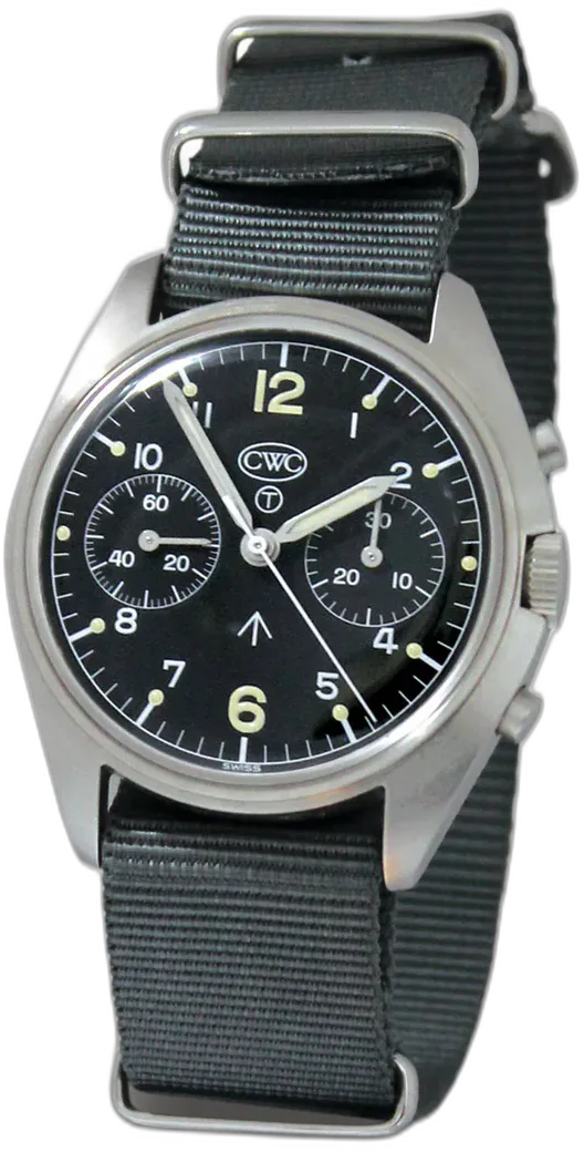 CWC Valjoux 7733 Pilot Chronograph Limited Edition Watch — alternative to Hemel Midnight Black 43mm