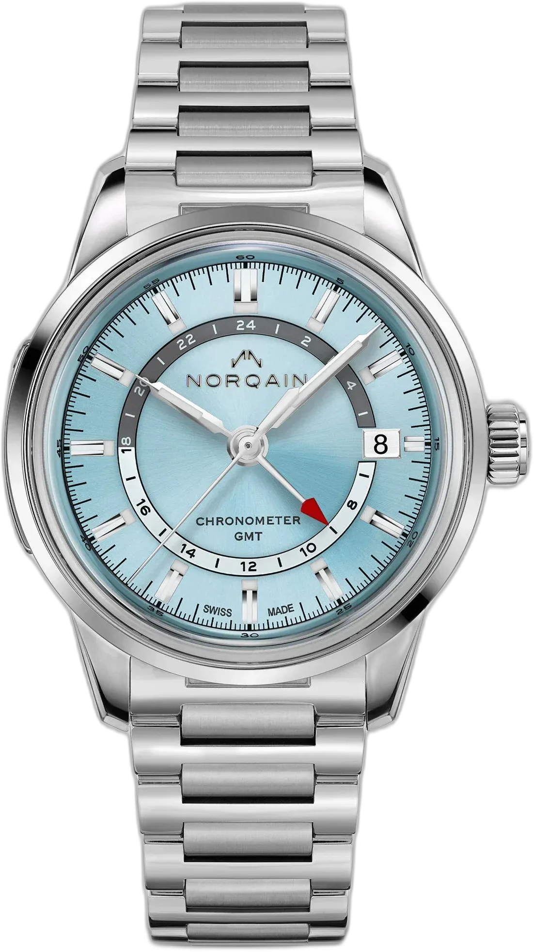 Norqain Freedom 60 GMT 40mm Ice Blue — alternative to Christopher Ward The Twelve