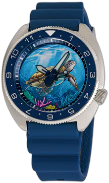 Islander Islander Automatic Turtle Dive Watch with Blue Dial #ISL-301 — alternative to Bremont RNLI Orange