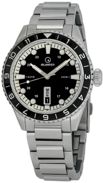 Islander Islander Greenport 39mm Dive Watch with Black and White Dial #ISL-300 — alternative to Bremont RNLI Orange