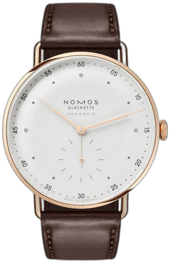 NOMOS Glashütte Metro rose gold neomatik 39 — alternative to anOrdain Model 3 Method
