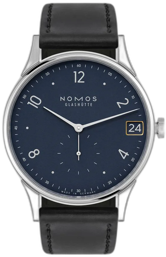 NOMOS Glashütte Minimatik 39 date blue — alternative to Christopher Ward The Twelve 660