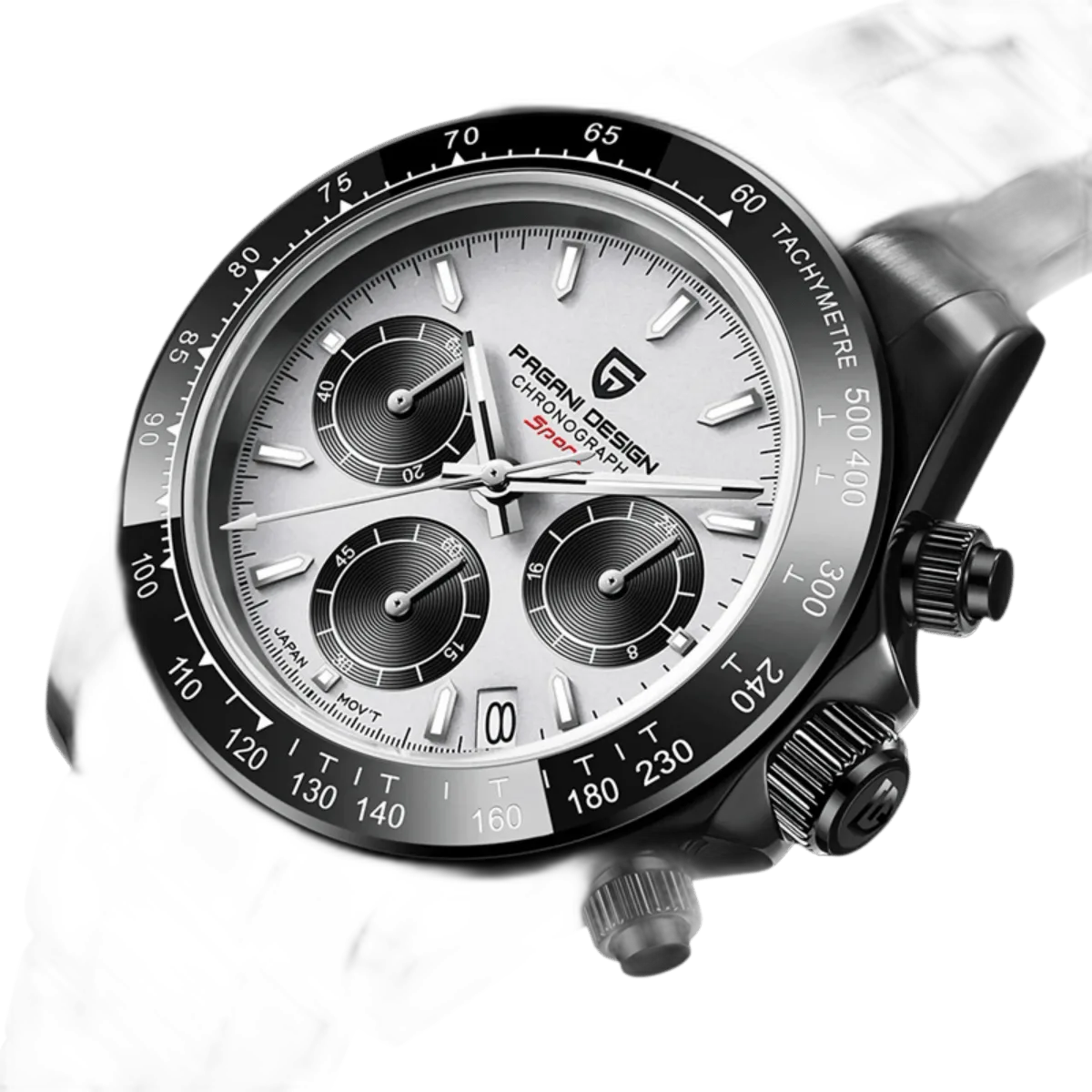 Pagani Design PD-1644 Full Black — alternative to Wolbrook Black Nylon & Leather Strap 40mm