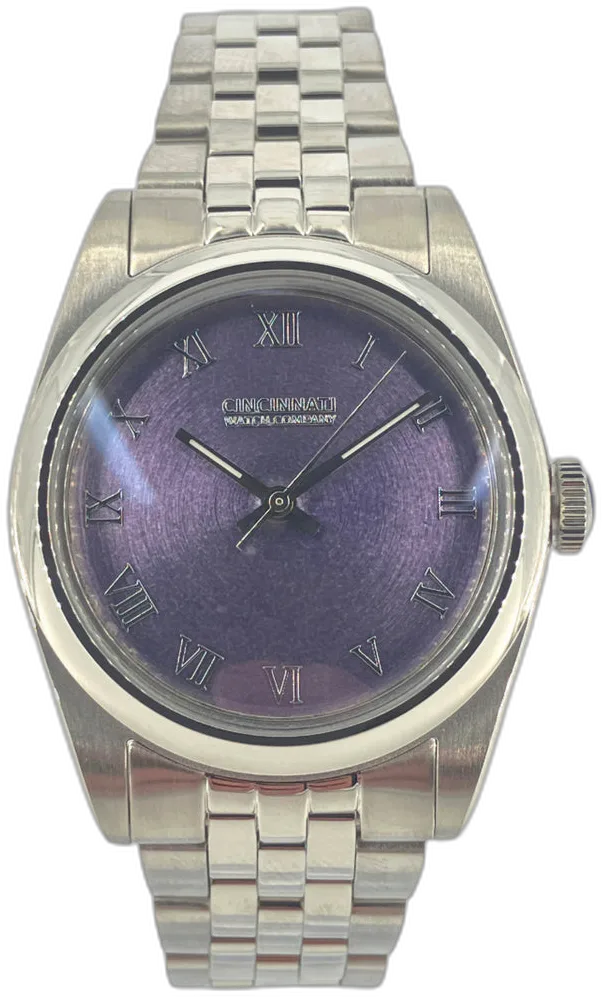 Cincinnati Watch Company Purple Grand Feu Enamel Dial — alternative to Farer LISSOM