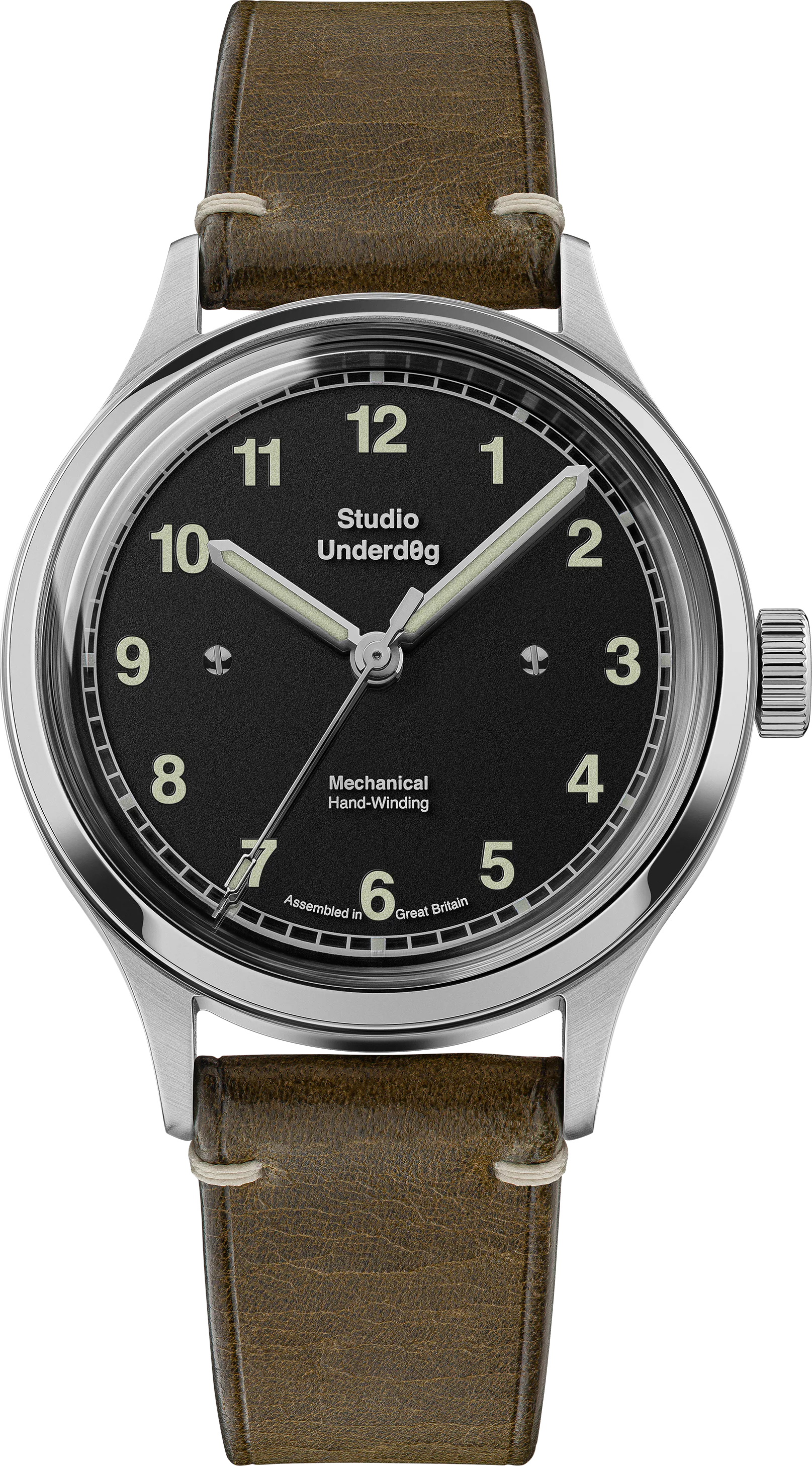 Studio Underd0g Standard — alternative to Wolbrook Black Leather Strap 40mm