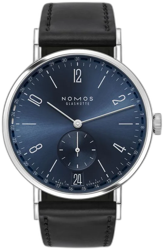 NOMOS Glashütte Tangente 2date blue — alternative to NOMOS Glashütte Minimatik 39 date blue