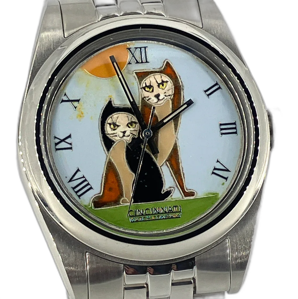 Cincinnati Watch Company Two Cats in Front of the Sun