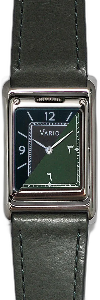 Vario Eastern Arabic Gunmetal-Green Enamel — alternative to Eone Mesh Silver 40mm