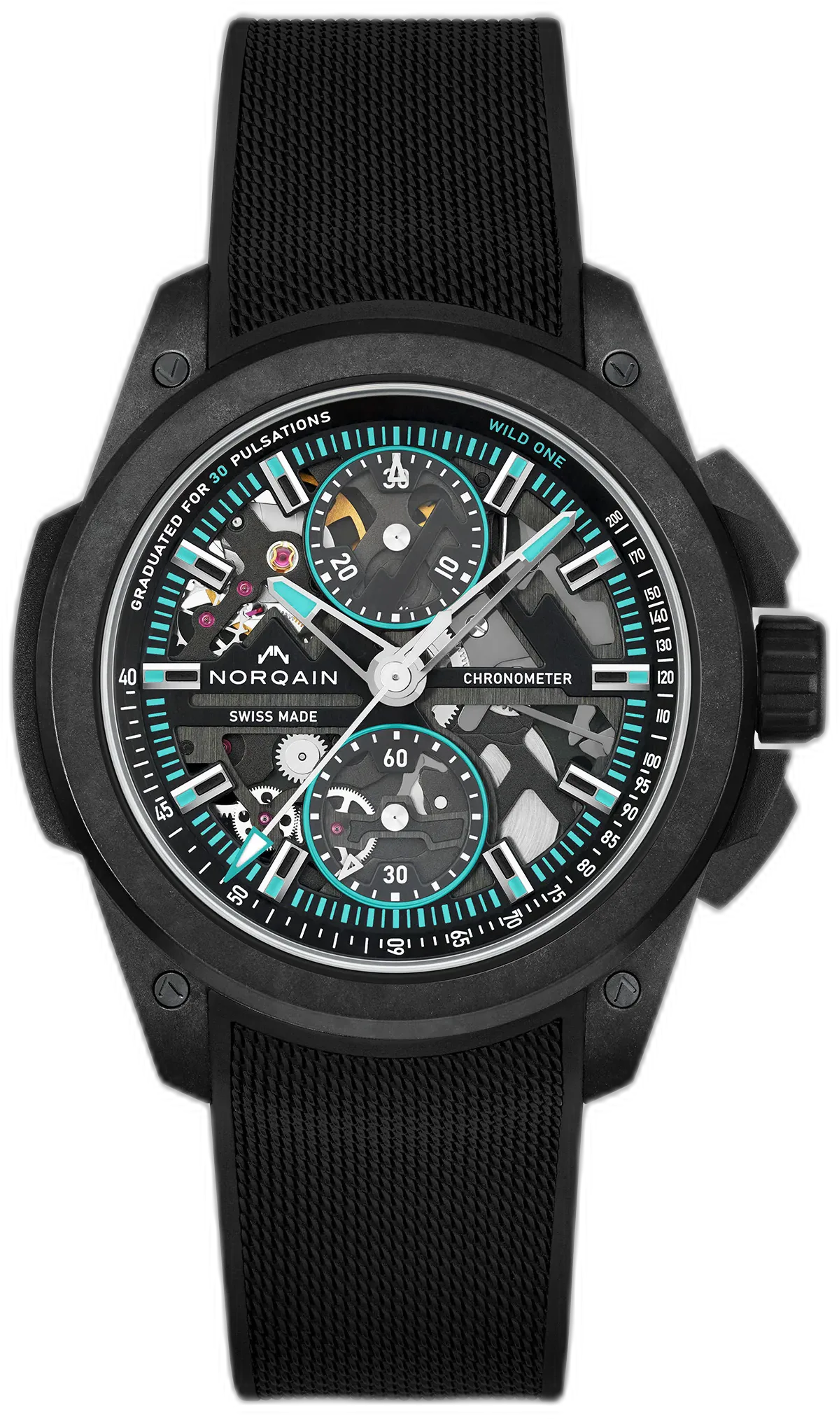 Norqain Wild ONE Skeleton Chrono 42mm Black — alternative to Tudor Pelagos FXD