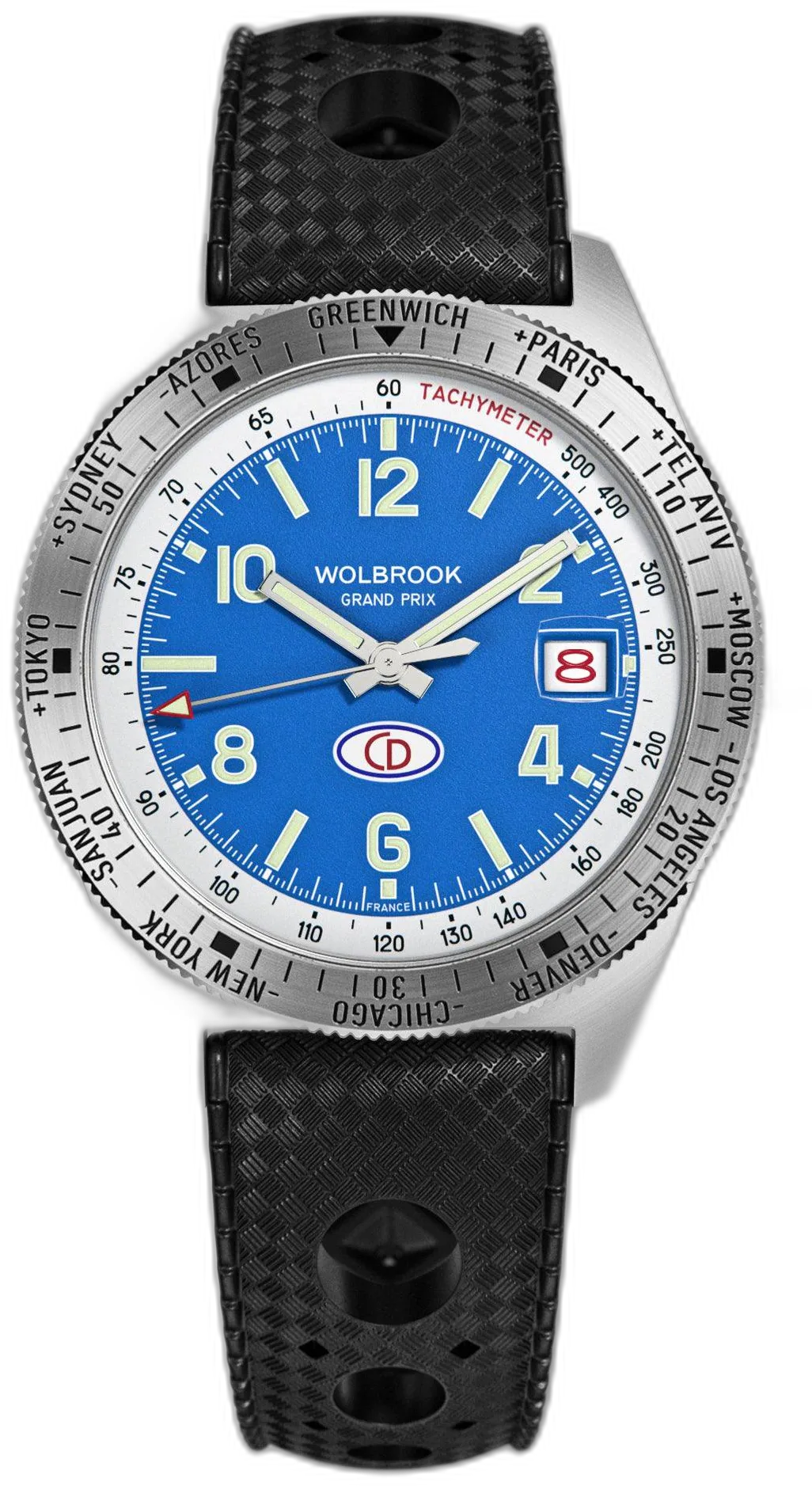 Wolbrook Camel Rally Leather Strap 40mm — alternative to Bremont Black 43mm