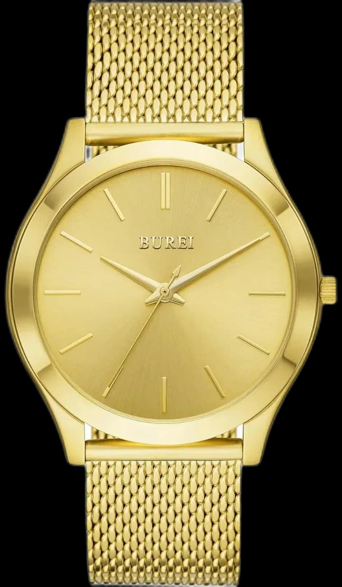 Nordic Minimalist Mesh Gold Quartz