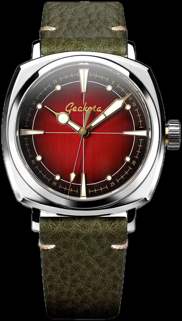 Pioneer Automatic Watch Brushed Red Dial