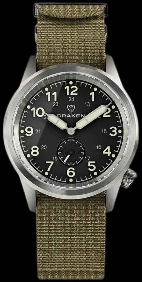 Draken Aoraki 'Recce' Watch with Black Dial #DKN-02