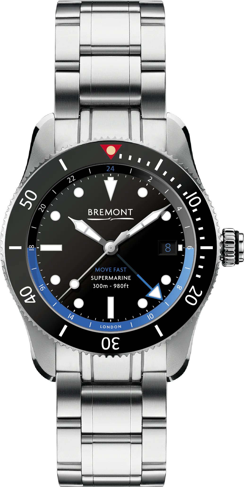 Bremont Stainless Steel Bracelet — alternative to Bremont Regular length (15cm - 19cm wrist size)