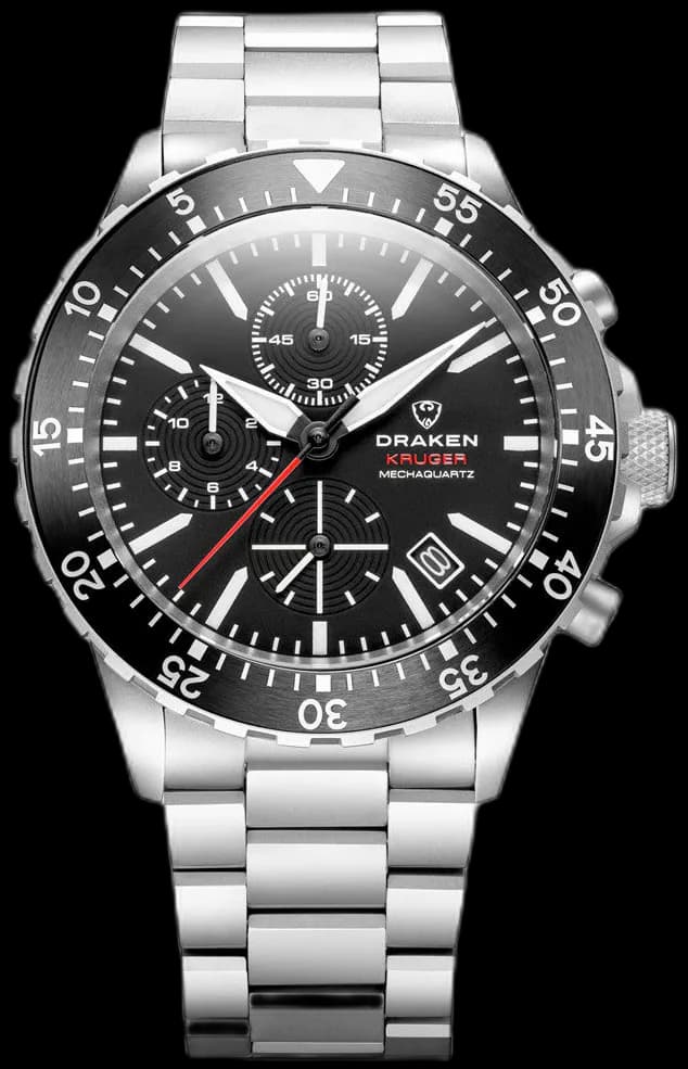 Draken Kruger 'B' Titanium Chronograph with Black Dial #DKN-05