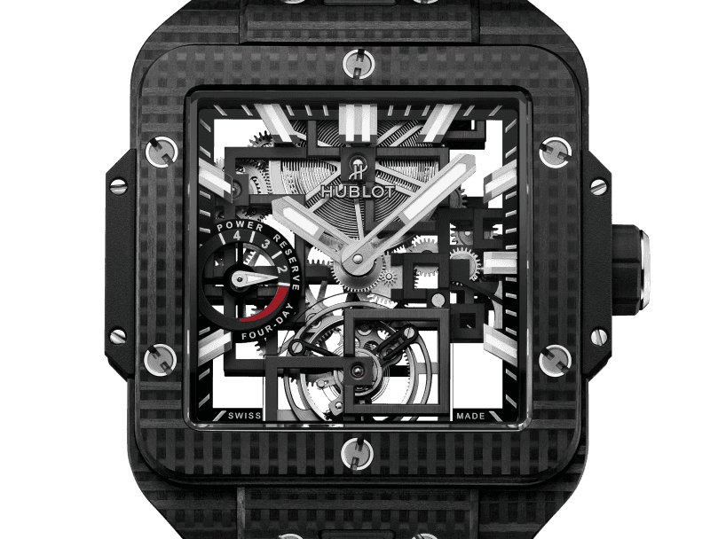 Hublot Square Bang Tourbillon 4 Day Power Reserve 3d Carbon 42mm