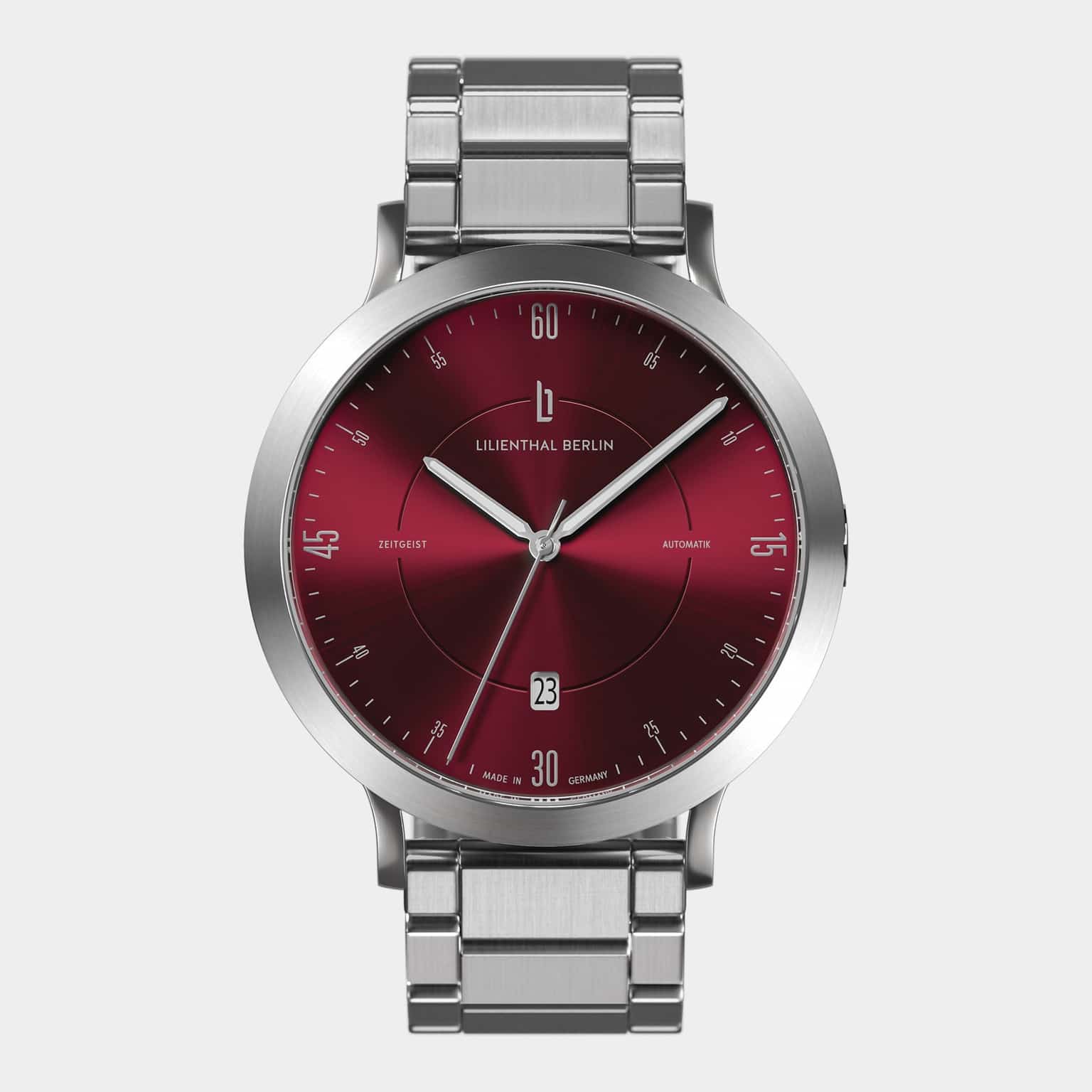 Lilienthal Berlin Zeitgeist Automatik – Silver Bordeaux