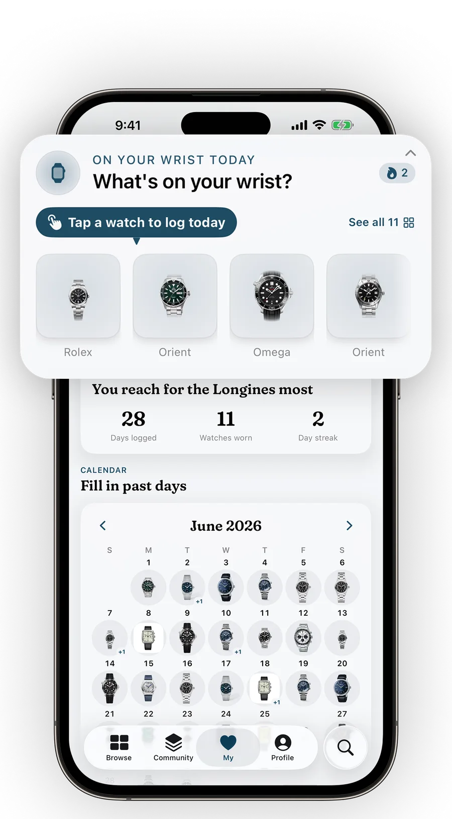 lug²lug app — Log what you actually wear