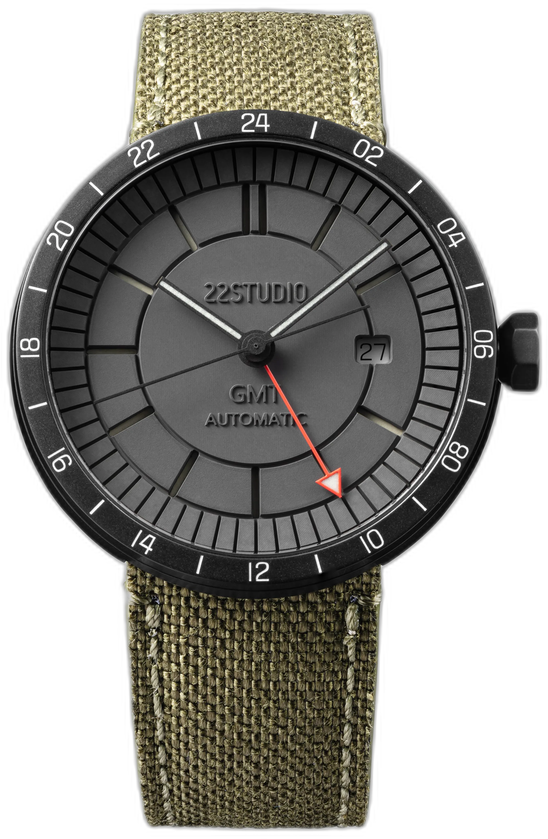 22 Studio Concrete Sector Watch 43mm GMT Automatic Field Edition