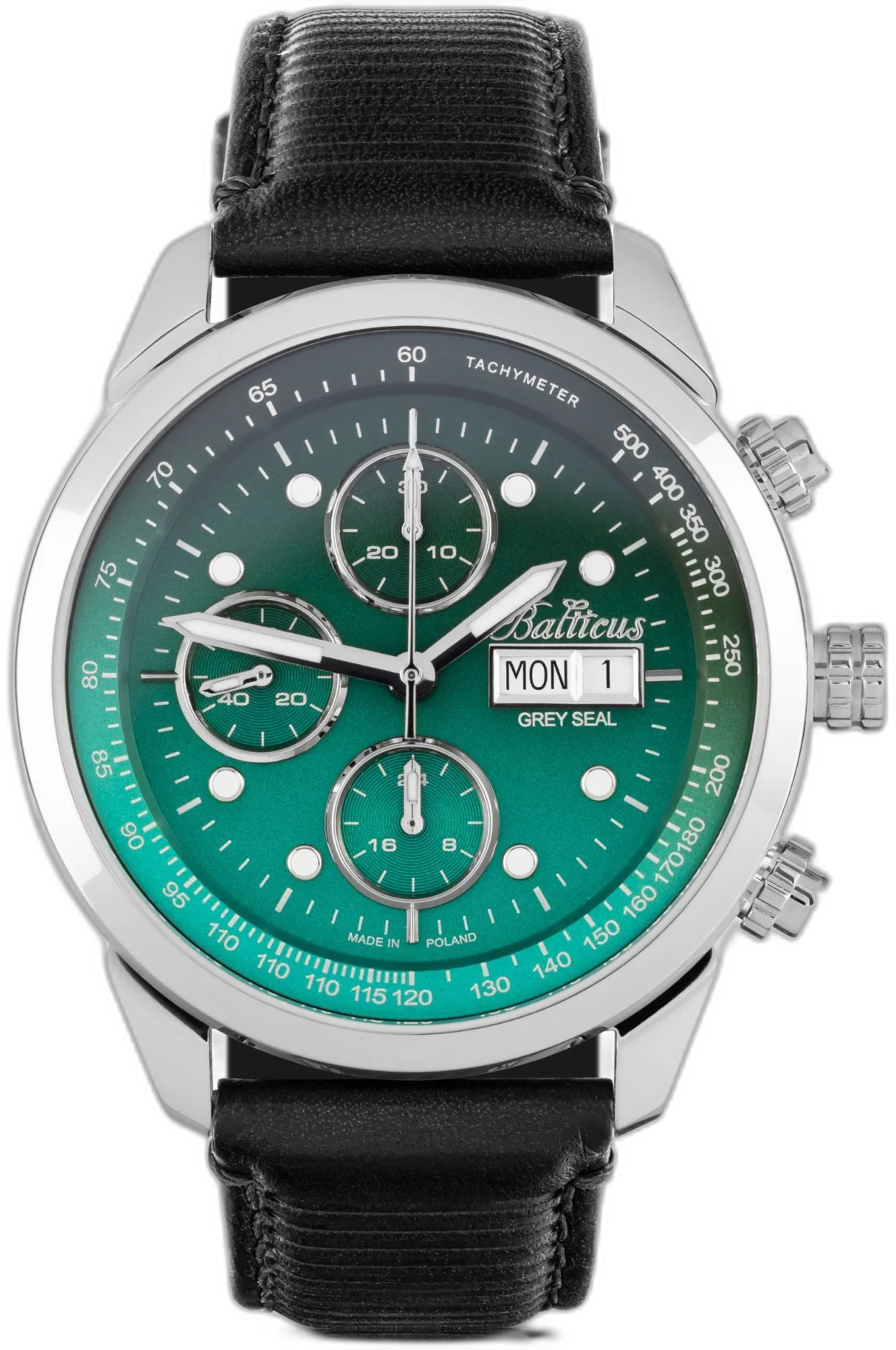 Balticus Watches Balticus Grey Seal Chronograph (Green) - BLT-BALGSGRNCH - SET