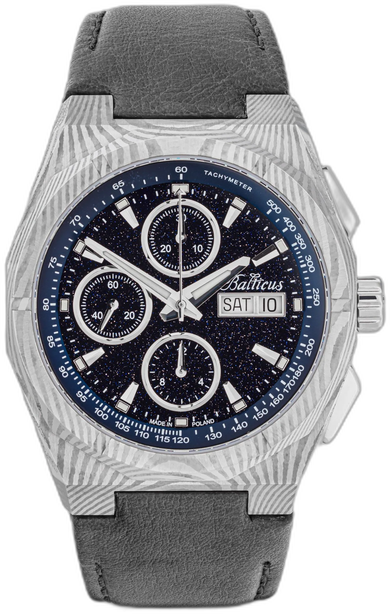 Balticus Watches Balticus StarDust Chrono Damast Valjoux 7750 Awenturyn - BLT-BALSDDCHABA