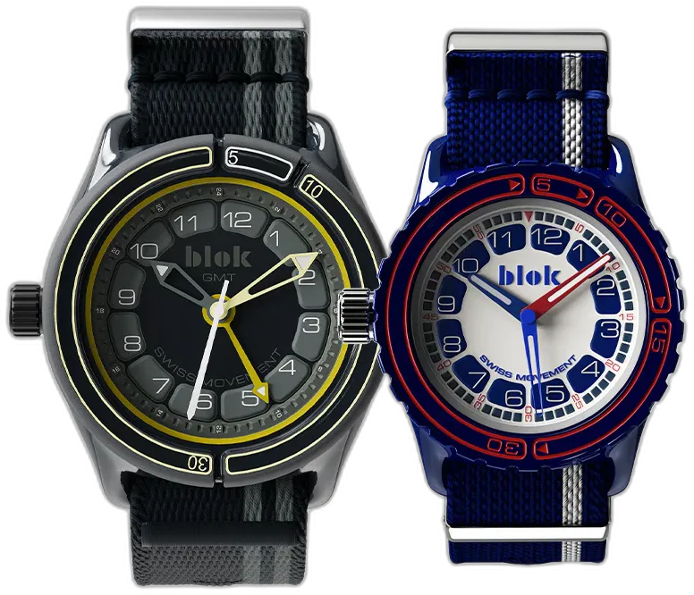 Blok Watches Black & Navy Bundle: BK33 & BK38